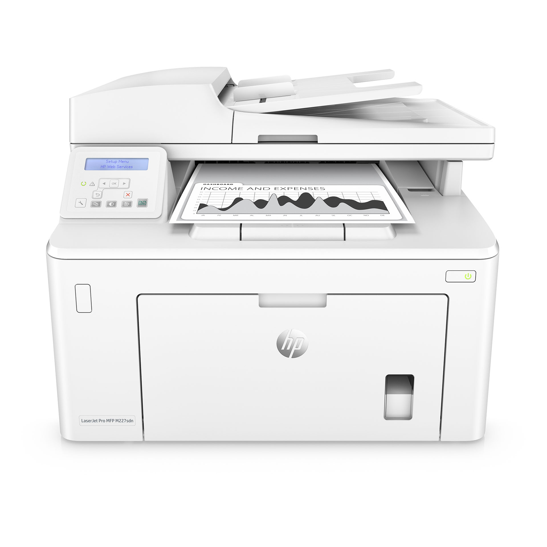 HP LaserJet Pro MFP M227fdn printer — compatible cartridges available